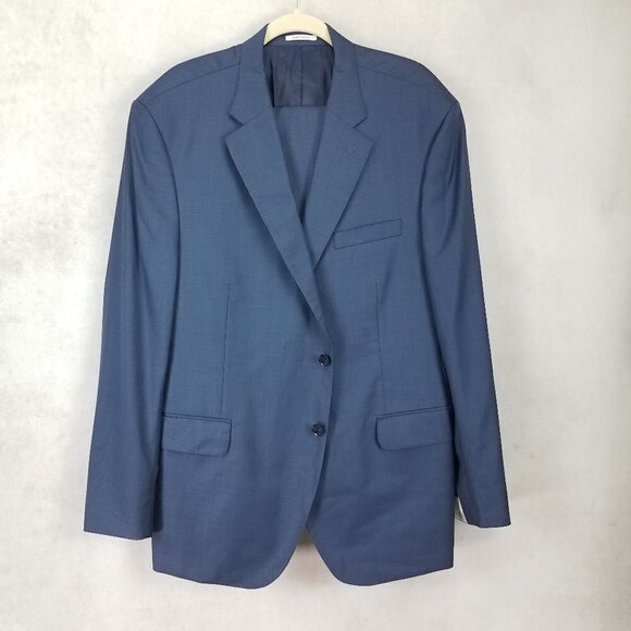 NEW Peter Millar Flynn Wool Suit 48R Blazer / 42W Pants in Navy Blue NWT $745 - Picture 1 of 16